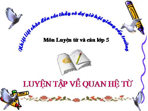 Tuần 12-13. Luyện tập về quan hệ từ