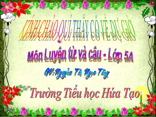 Tuần 15-16. Tổng kết vốn từ