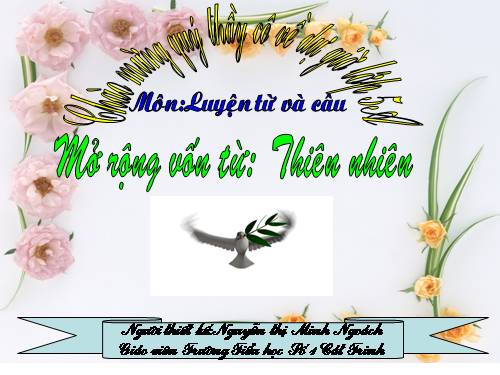 Tuần 8-9. MRVT: Thiên nhiên