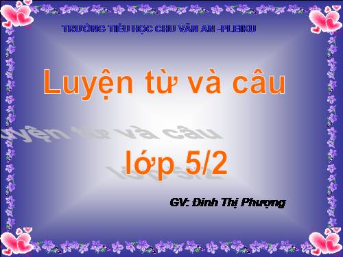 Tuần 5. MRVT: Hoà bình