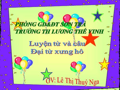 Tuần 11. Đại từ xưng hô