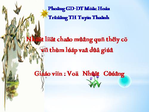 Tuần 11. Đại từ xưng hô