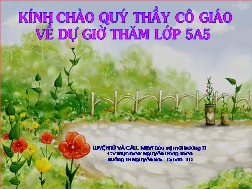 Tuần 12-13. MRVT: Bảo vệ môi trường