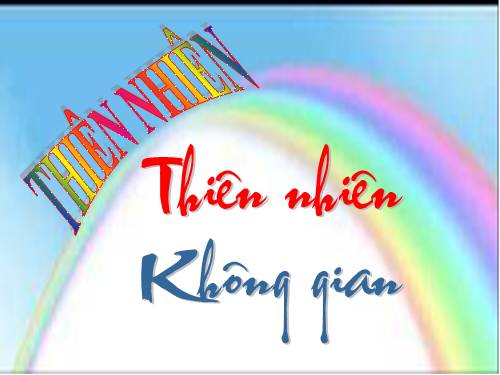 Tuần 8-9. MRVT: Thiên nhiên