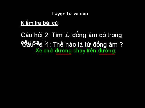 Tuần 7. Từ nhiều nghĩa