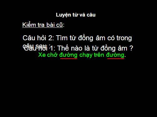 Tuần 7. Từ nhiều nghĩa