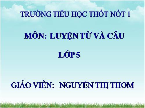 Tuần 5. Từ đồng âm