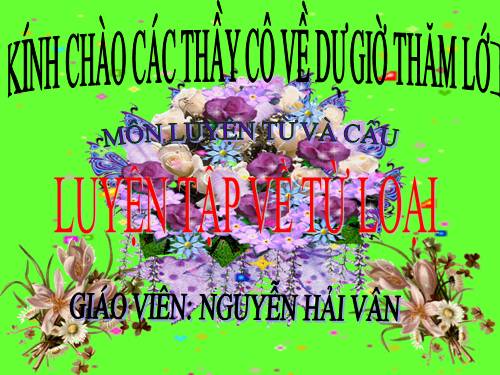 Tuần 14. Ôn tập về từ loại