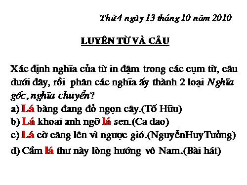 Tuần 8-9. MRVT: Thiên nhiên