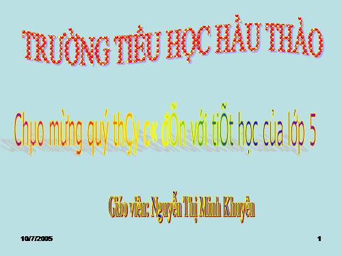 Tuần 12-13. MRVT: Bảo vệ môi trường