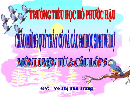 Tuần 30. MRVT: Nam và nữ