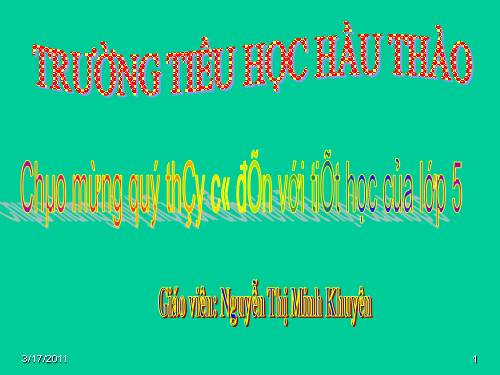 Tuần 12-13. MRVT: Bảo vệ môi trường