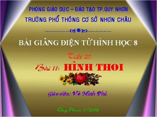 Bài 11. HÌNH THOI