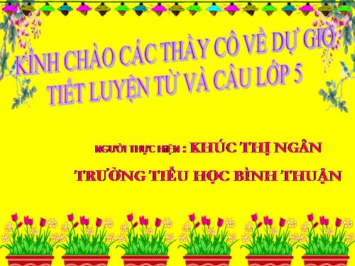 Tuần 26-27. MRVT: Truyền thống