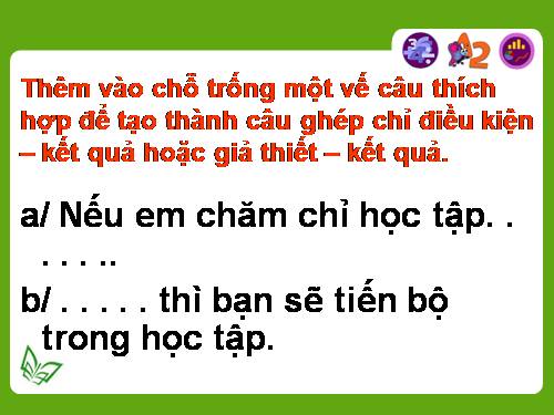 Tuần 20-21-22-23. Nối các vế câu ghép bằng quan hệ từ