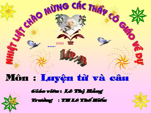 Tuần 11. Đại từ xưng hô