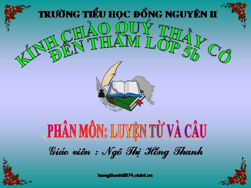 Tuần 11. Đại từ xưng hô