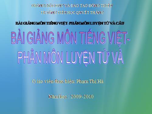 Tuần 12-13. MRVT: Bảo vệ môi trường