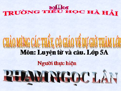 Tuần 15-16. Tổng kết vốn từ