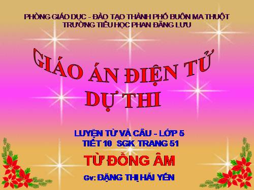 Tuần 5. Từ đồng âm