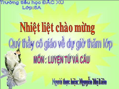 Tuần 30. MRVT: Nam và nữ