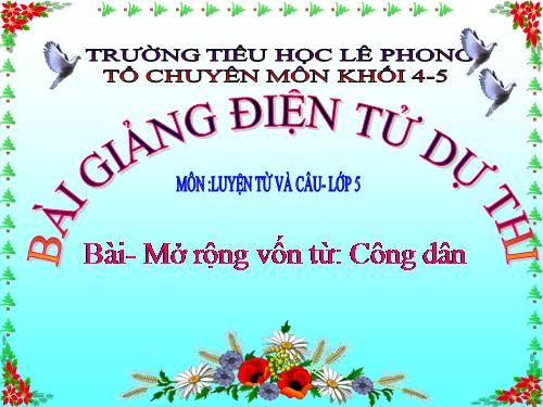 Tuần 20-21. MRVT: Công dân