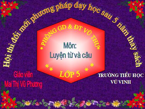 Tuần 12-13. MRVT: Bảo vệ môi trường