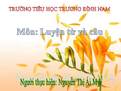 Tuần 11. Đại từ xưng hô