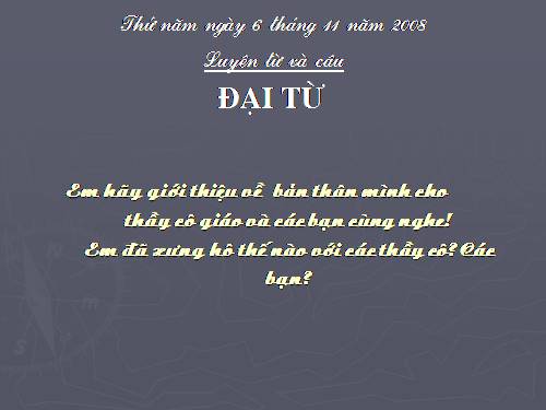 Tuần 9. Đại từ