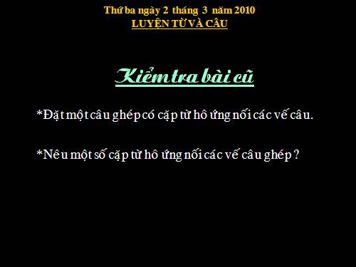 Tuần 25. Liên kết các câu trong bài bằng cách lặp từ ngữ