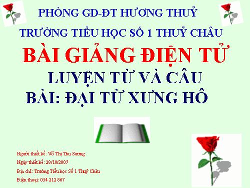 Tuần 11. Đại từ xưng hô