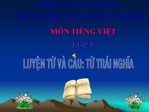 Tuần 4. Từ trái nghĩa