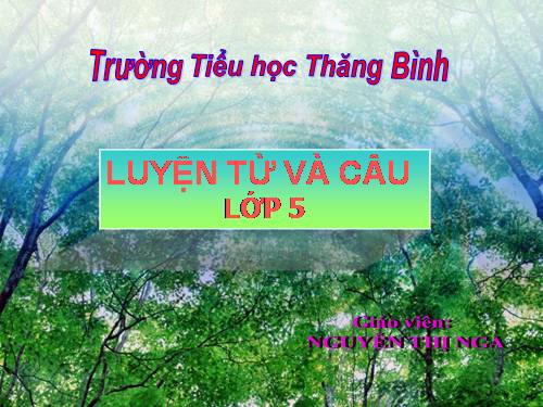 Tuần 11. Quan hệ từ