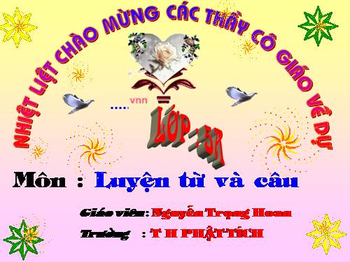 Tuần 11. Đại từ xưng hô