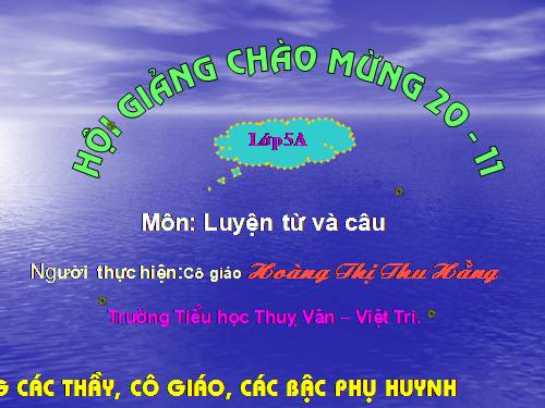 Tuần 11. Đại từ xưng hô