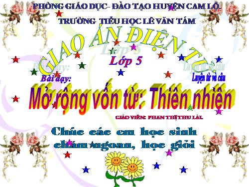 Tuần 8-9. MRVT: Thiên nhiên