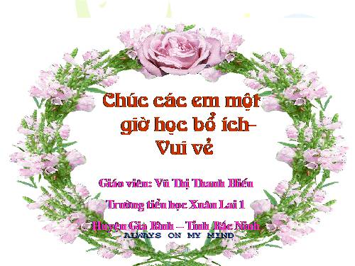 Tuần 11. Đại từ xưng hô