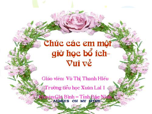 Tuần 11. Đại từ xưng hô