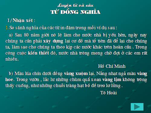 Tuần 1. Từ đồng nghĩa