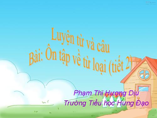 Tuần 14. Ôn tập về từ loại