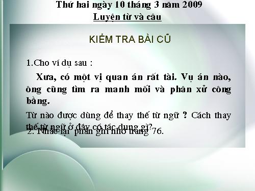 Tuần 26-27. MRVT: Truyền thống