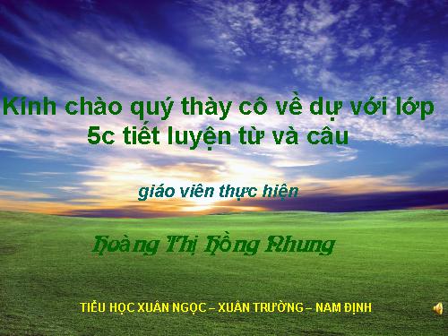 Tuần 8-9. MRVT: Thiên nhiên