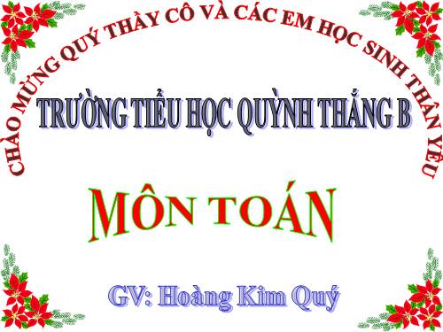 TOÁN LỚP 3.TUẦN 13