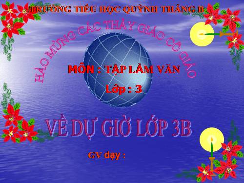 TẬP LÀM VĂN LỚP 3.TUẦN 14