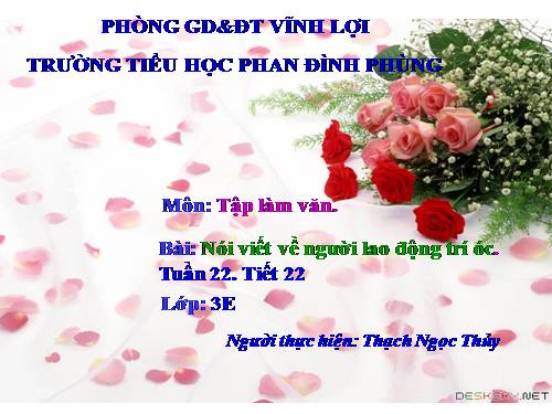 Tuần 22. Nói, viết về một người lao động trí óc