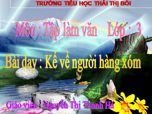 Tuần 8. Kể về người hàng xóm