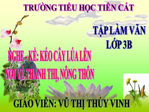 Tuần 16. Nghe-kể: Kéo cây lúa lên. Nói về thành thị, nông thôn