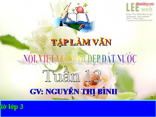 Tuần 12. Nói, viết về cảnh đẹp đất nước