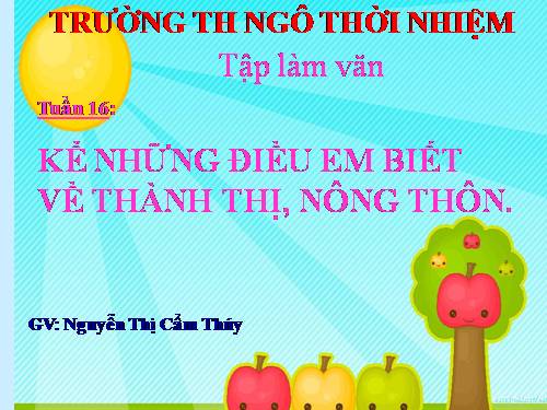 Tuần 17. Viết về thành thị, nông thôn