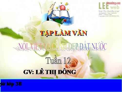 Tuần 12. Nói, viết về cảnh đẹp đất nước